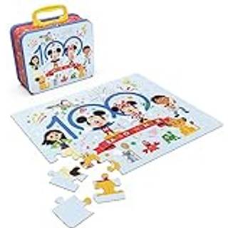 Disney100 jubil?um 48-delt puslespil i metal tin h?ndtag frokostboks-g?der til b?rn i alderen 4-8 Disney leget?j til voksne og b?rn i alderen 4 o