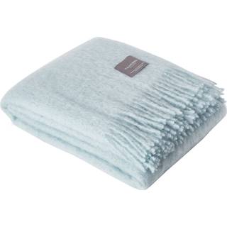 Stackelbergs Mohair Tæppe Valset Frynse 130x170 Cm - Plaider & Tæpper Uld Dusky Blue - 4118