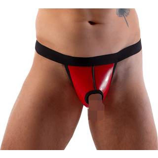 Svenjoyment Vinyl Thong with Swell Function 2111713 Red-Black L/XL