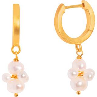 ByBiehl Pearl Cluster Hoop forgyldte øreringe