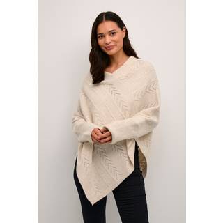Cream Crholiday Knit Poncho Strik 10610828 Oat Melange (ONE)