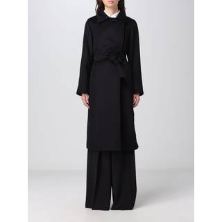 Max Mara Manuela camel hair wrap coat - black - M-L