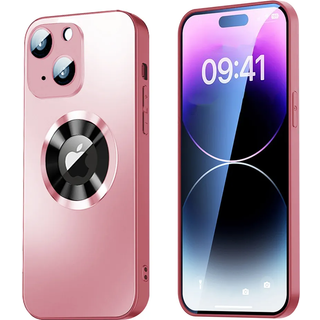 SiGN Magnetic Case iPhone 15 Plus med linsebeskyttelse og logovisning - Lyserød