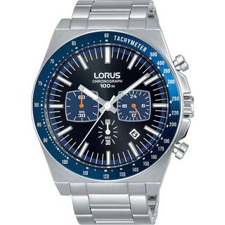 Herre Lorus SPORTS Sort Sølv Ur (Ø 44 mm)
