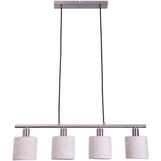 Maron hængelampe, 4 lyskilder, tekstil, natur