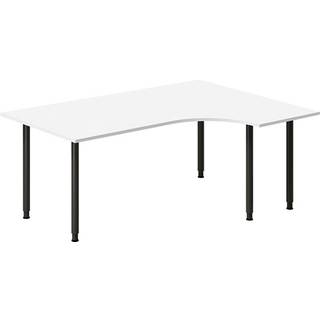 Skrivebord DNA, Hvid 1800x1200 mm Højre I-ben/Sort