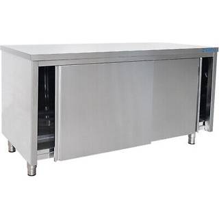 SARO rustfrit stålskab, skydedør - 700 mm dybde, 1200 mm