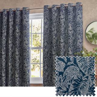 Wylder Wylder Midnight Bali Botanical Jacquard Eyelet Curtains