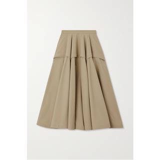 Bottega Veneta Cotton-blend midi skirt - beige - XXXS