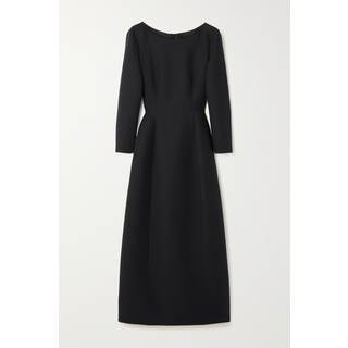 The Row Lilibet wool and silk midi dress - black - XXS
