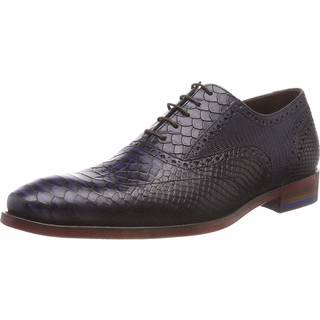 Floris van Bommel Herren Schuhe blau Leder geprägt