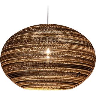 Think Paper pendellampe Lazy, Ø 64 cm, brun, pap, E27