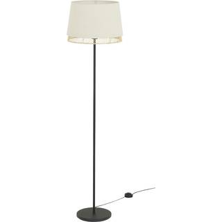 Tabley gulvlampe, sort/naturfarvet, højde 153 cm, stof