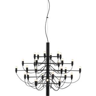 Flos 2097 Sarfatti lysekrone Mat sort 30 lamper
