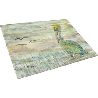 Caroline's Treasures SC2012LCB Pelican Sunset Glass Cutting Board Stor dekorativt tempereret glas K?kkensk?ring og serveringsplade Stor i stor st