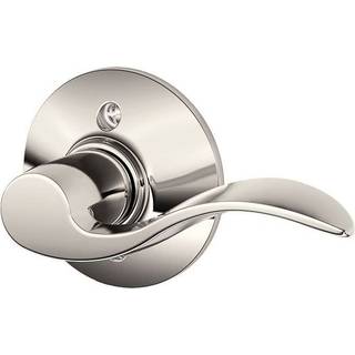 Schlage Accent Lever -ikke -drejelås i poleret nikkel - Højrehåndet - F170 ACC 618 RH