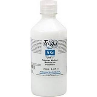 Tri-Art Polymer Medium Semi Gloss 250 ml, halvbankt fortyndingsmiddel til akrylfarve