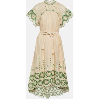 Zimmermann Raie embroidered cotton midi dress - white - S