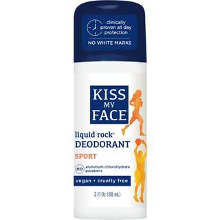 Kiss My Face Liquid Rock Roll-on Deodorant Sport Aluminium Chlorhydrat Gratis deodorant til kvinder og m?nd med tilsat pilbark og mineralkrystall