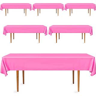 Decorrack 6 Pack Rectangular duge -BPA- Gratis plast 54 x 108 tommer spisebord Cover Cloth Fuchsia Pink (6 Pack)