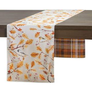 Maison D 'Hermine Tablerunner 100% Cotton Table Runner Dekorativt bord dækker spisestue -hjemmet Bryllupsbuffet Oak Blade (Double Layer) - Thanks