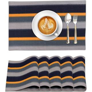 Ruvanti Placemats 100% bomuld 13x19 tommer spisebord placemats s?t af 6 moderne stedm?tter til spisebordindretning k?kken & bord senget?j kaffe m