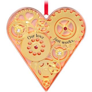 Hallmark keepsake Christmas Ornament 2020 Vores k?rlighed fungerer bare Gears Heart Metal