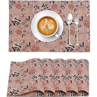 Ruvanti Placemats 100% bomuld 13x19 tommer spisebord placemats s?t af 6 moderne stedm?tter til spisebordindretning k?kken & bord senget?j kaffe m