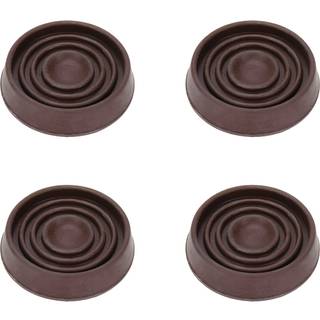 Semetall Furniture Caster Cups 4 Pack 1,5 """" Rundt gummim?belpuder og m?belgulvbeskyttere (m?rkebrun)