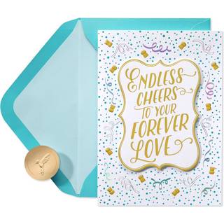 Papyrus -kort til bryllupper Engagementer Bryllupsbrusere og alle bryllupsbegivenheder (Forever Love)