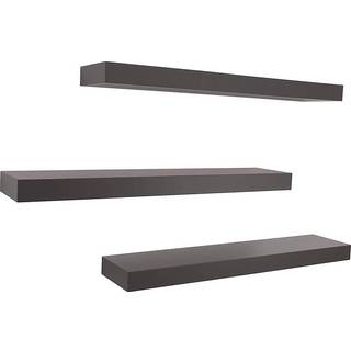 Kiera Grace Maine flydende hylder Moderne vægmonteret hængende hylde til soveværelset køkken 24 """" Gallant Gray 3Pack