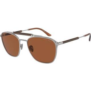 Giorgio Armani AR6149 304573 55 Solbriller Mænd Silver - Brown - 55mm