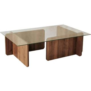 Sofabord i hærdet glas - Mørk natur og transparent - AZRA