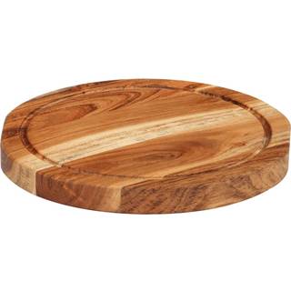 Skærebræt Ø 25X2,5 Cm Massivt Akacietræ