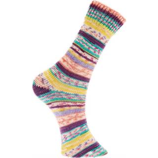 Superba Fair Isle 4-fädig - Lachs-Türkis