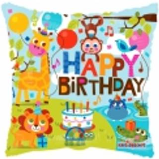 Folieballon Happy Birthday, Jungle