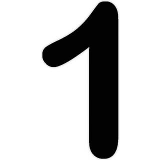 Jasa Company husnummer 1, 14 cm, sort