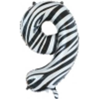 Folie tal ballon 9 zebra, 86 cm