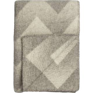 Røros Tweed Lynild Plaid 135x200 Cm /hvid - Plaider & Tæpper Norsk Lammeuld Grå - 1454