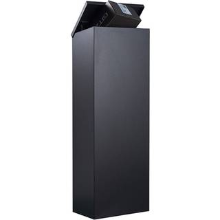 Allux 600 pakkepostkasse med udtag bag og Ruko lås, sort