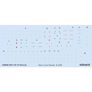 Bf 110 stencils for Eduard