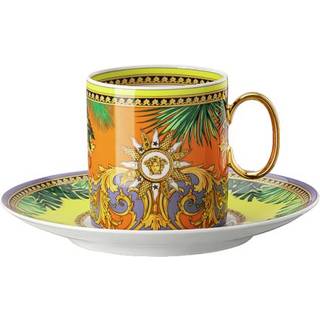 Versace - Jungle Animalier, Kaffesæt 2 dele - Kaffekopper - Flerfarvet