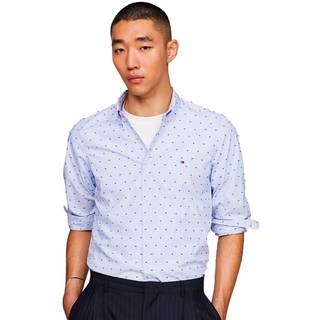 Tommy Hilfiger Herren Hemd blau gemustert Slim Fit