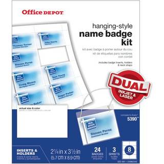 Office Depot Brand Name Badge Kit Pack p? 24