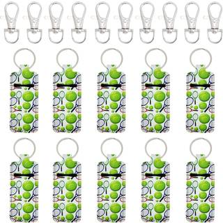 AllyDrew 10 Pack Chapstick Holder Keychain Keying til Lip Balm Lip Gloss Lipstick med 10 stykker Metal Keying Clasps Tennis