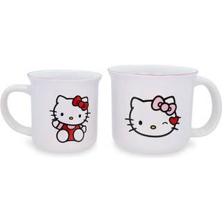 Sanrio Hello Kitty Ceramic Camper krus sæt af 2 | BPA-fri rejse kaffekop til espresso koffein kakao drikke drikkevarer | Hjem & Kitchen Essential