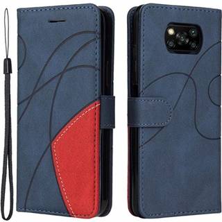 Bi-Color Series Xiaomi Poco X3 Pro/X3 NFC Etui med Pung - Blå