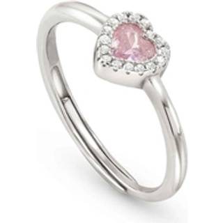 Nomination Silver Pink CZ Heart Ring - Adjustable