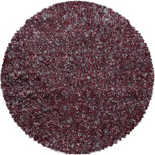 Enjoy Rund Shaggy tæppe Plettet - Rød - 200x200 (Rund)
