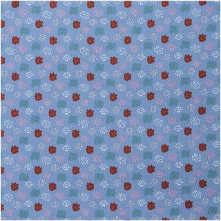 Druckstoff grafisches Muster blau 140cm